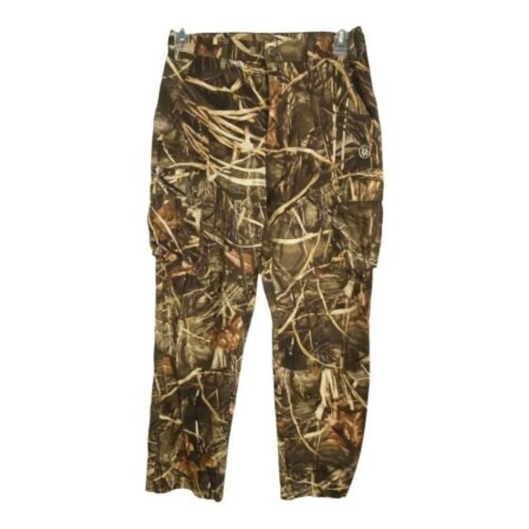 Gamer Winner Mens Pants Size Medium Brown Camo Hunting Cargo Pockets Fishing - Picture 2 of 8
